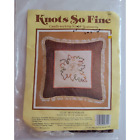 Knots So Fine Candlewicking Kit for Beginners Leaf Monogram Pillow Top