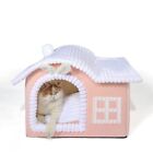 Pink Cat House for Cats, Chimney Cat Houses for Indoor Cats, Enough Interior ...