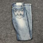 Grace In LA Jeans Easy Fit Wns 28 (31x33) Straight Leg Embellished Rhinstones