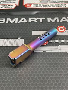 Glock 19 Barrel Ported 9MM- Rainbow Target Crowned Cut Gen 1-4 USA Made