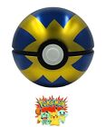 Pokemon Pokeball Quick Ball Tin EMPTY Prop Cosplay Blue Gold Display Storage B35