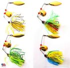 Lot of 4 New Fishing Lures Hard Lure Spinnerbait Fishing Tackle Bass