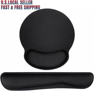 2Pc Premium Memory Foam Keyboard Wrist Support Bar and Mouse Wrist Rest Pads Set