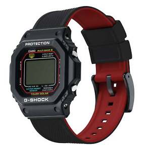 Black & Red Elite Silicone Casio® G-Shock Watch Band Watch Band