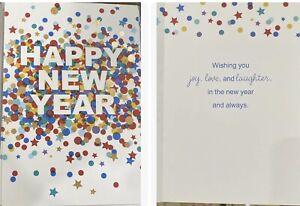 Happy New Year, Joy, Laughter And Love, Greeting Card