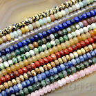 5x8mm Faceted Natural GemStone Rondelle Spacer Loose Beads Strand 15.5