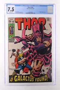 Thor #168 - Marvel Comics 1969 CGC 7.5 Origin of Galactus begins.