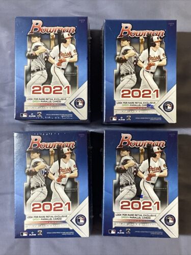 2021 Bowman MLB baseball blaster lot of 4 New sealed Rookies 1st Stars W/ Chrome