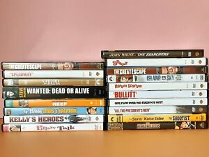 New ListingLot of 18 Classic Movie DVDs, 1950s, 1960s, 1970s, John Wayne, Steve McQueen etc
