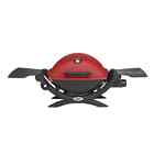 Q 1200 1-Burner Portable Tabletop Propane Gas Grill in Red with Built-In