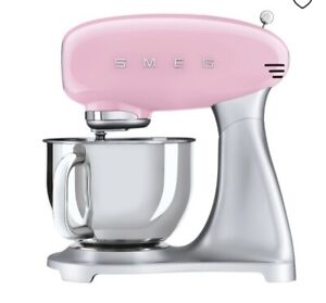 Smeg 50's Retro Style Stand Mixer - PINK with Meat Grinder Attachment