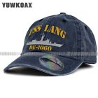USS Lang DE-1060 Navy Baseball Cap Unisex Dad Hat Adjustable Denim Hats for Men