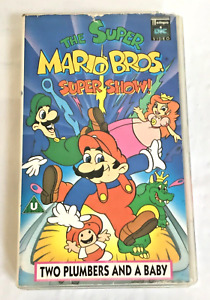 The Super Mario Bros Super Show Two Plumbers And A Baby VHS 1989 Mega RARE USED