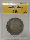 1878CC United States Morgan silver dollar, ANACS graded F15 details, #4365307