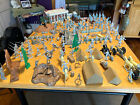 Vintage Marx Blue & Gray Playset 1960's Era. Over 200 pieces in good condition