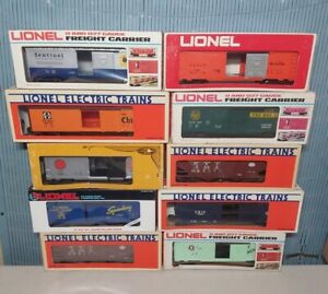 MIXED LOT OF 10 LIONEL TRAINS O SCALE FREIGHT CARS (MIXED ROADNAMES) #9