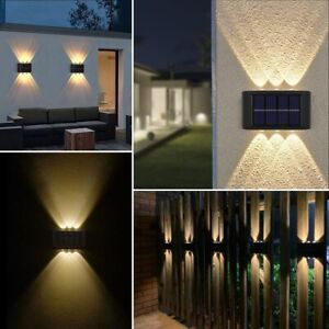 Solar 6LED Deck Light Path Garden Patio Pathway Stairs Step Fence Lamp Outdoor