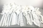Lace Trim Vintage Ruffled White Lace Trim Cotton Anglaise 189 Yards Total Lot 3