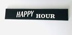 HAPPY HOUR Rubber Beer Bar Mat Drip Tray Bartender Runner Black White 20