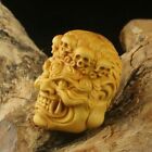 Carved wooden statue of Fudo Myoo Japanese Antique Netsuke Inro Vintage  Antique