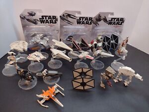 Hot Wheels Star Wars Lot Of 21 Starships, Speeders, and  Prams