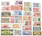 Old Foreign Paper Currency LOT OF 28 BANKNOTES World Money EXACT NOTES SHOWN