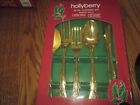 20 Piece Classic Traditions HOLLYBERRY Gold JCPenney Holly Silverware Flatware