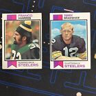 1973 Topps Pittsburgh Steelers Card Lot x2 Terry Bradshaw Franco Harris Rookie
