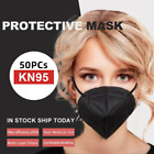 50 Pcs Black KN95 Face Mask 5 Layer Disposable Respirator FLship