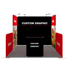 10ft Custom Trade Show Display Booth Event Exhibits System with Table Lights