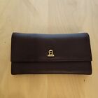 New Authentic Vintage ETIENNE AIGNER Classic Burgundy Leather Checkbook Wallet