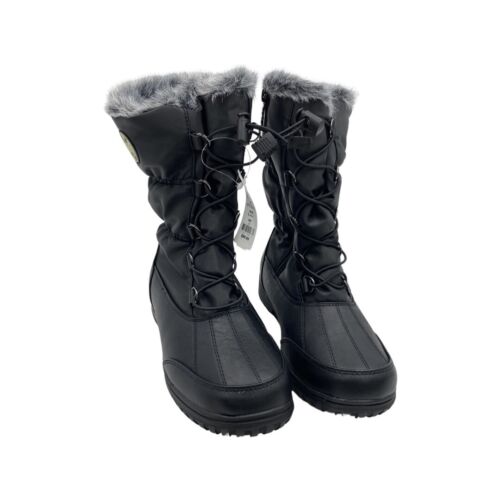 Totes Alexa Women’s Snow Boots, April Black Style, Black/Gray, Boots, Size 8 Med