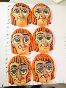 halloween mask 1960s Dessart ? WITCH one tooth troll hag child size (1 not all)