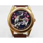 Vintage Armitron Pepe Le Pew Ticking Heart Gold Tone Womens Watch New Battery