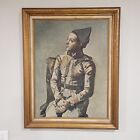 PABLO PICASSO Vintage Seated Harlequin Print On Canvas 23