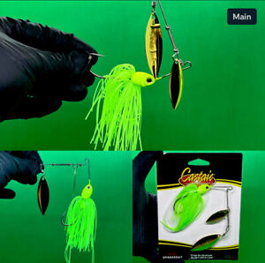 Castaic Atlas Double Willow Blade 1/2oz Spinnerbait Chartreuse Gold Blades