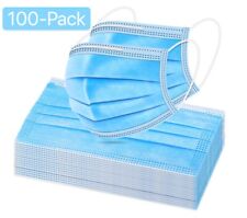 100 Pcs Pink White Blue Black 3-PLY Layer Disposable Face Mask Dust Filter Safet