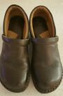 Womens Bolo Slip on Dark Brown Leather Shoes Sz 8 Or 39