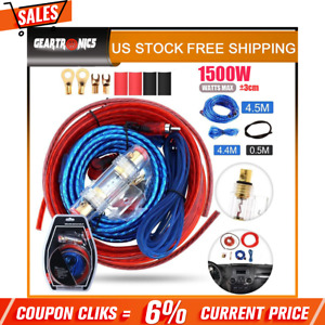 1500W Car Video Audio Amplifier Install Wiring Kit AMP RCA Cable Set Wire Fuse*