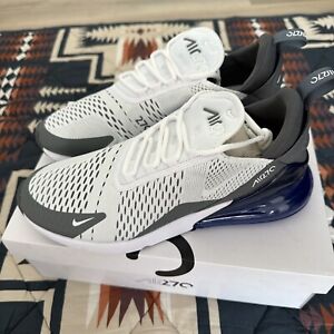 NEW Air Max 270 Men's Size 11.5 White/White-Persian Violet AH8050 107 Fast Ship