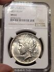 1921 High Relief Peace Dollar NGC MS-61 with VAM 1H Polishing Lines