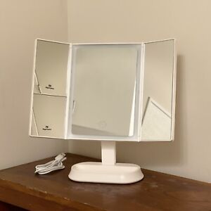 LED Makeup Mirror With Lights 5X, 7X Magnification Touch Control Trifold OpenBox