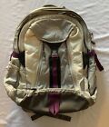 The North Face Surge Backpack School Laptop Bag White Purple Excellent Condition