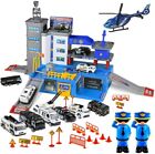 Police Station Parking Lot Car Toys for Boys Matchbox Cars Playsets