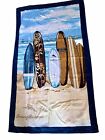 New ListingRare TOMMY BAHAMA Beach Towel ~ Surf Boards Surfer 70” x 40” Great Quality NWOT
