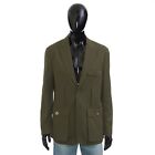 DIOR HOMME 3100$ Safari Blazer Jacket In Khaki Green Virgin Wool
