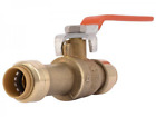 Max 1/2 Inch Slip Ball Valve, Push to Connect Brass Plumbing Fitting, PEX Pipe,