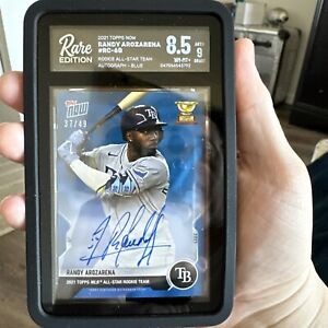 New Listing2021 Topps Now Rookie Cup Auto Randy Arozarena  37/49 Tampa Bay Rays Blue