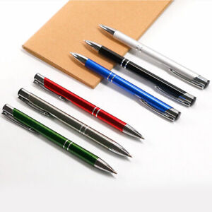 Luxury Full Metal Ballpoint Pen 1mm Black Ink Gel Pen Office Writing Stationery