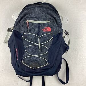 The North Face Borealis Backpack Blue Pink Accents Laptop Hiking